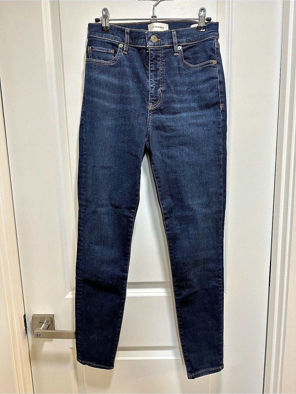 FRAME The Alix High Rise Skinny Jeans Dark Wash Size 27 - like new